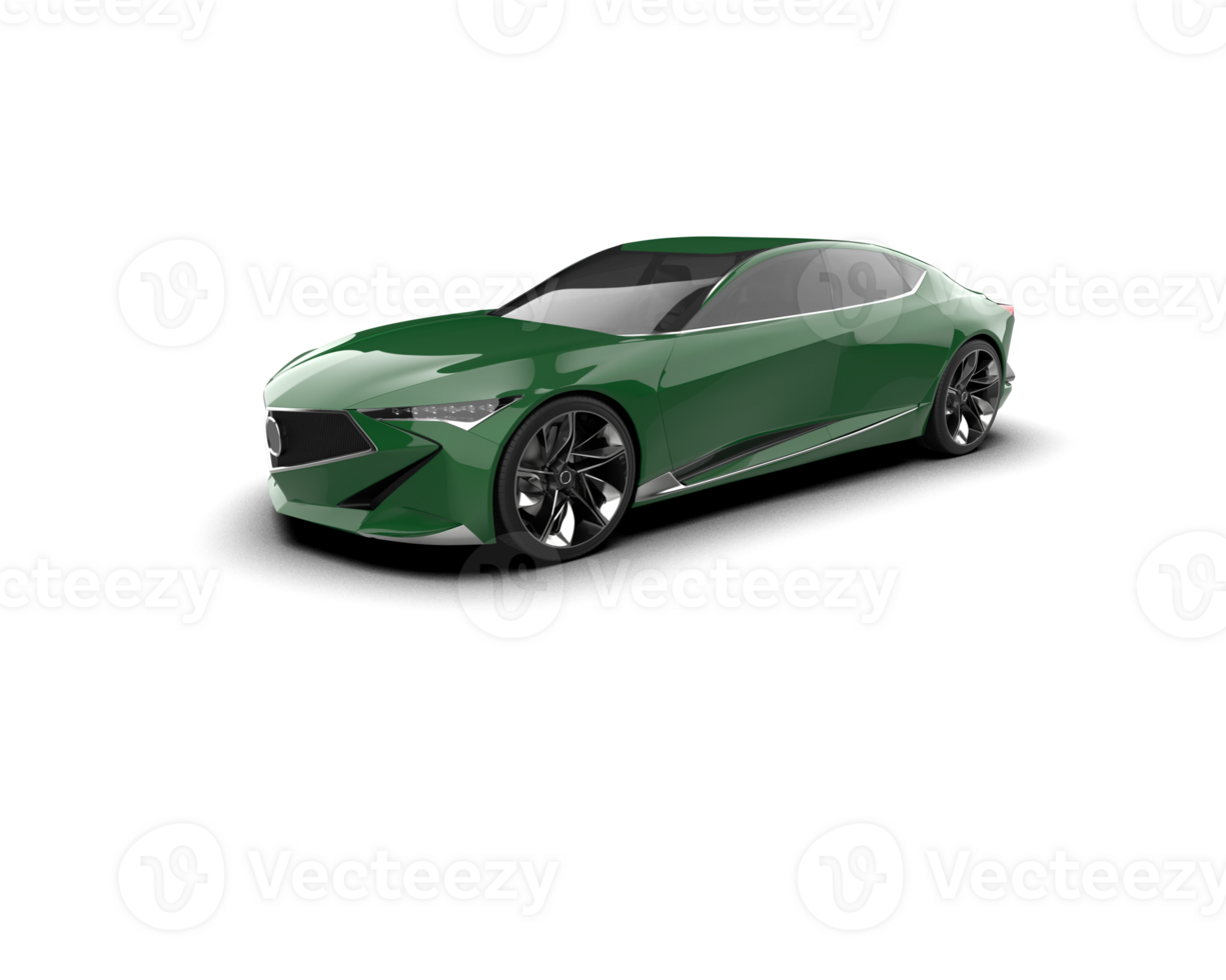Realistic sport car isolated on background. 3d rendering - illustration png
