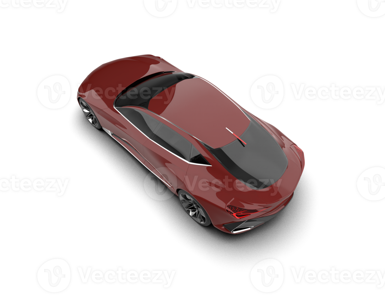 Realistic sport car isolated on background. 3d rendering - illustration png