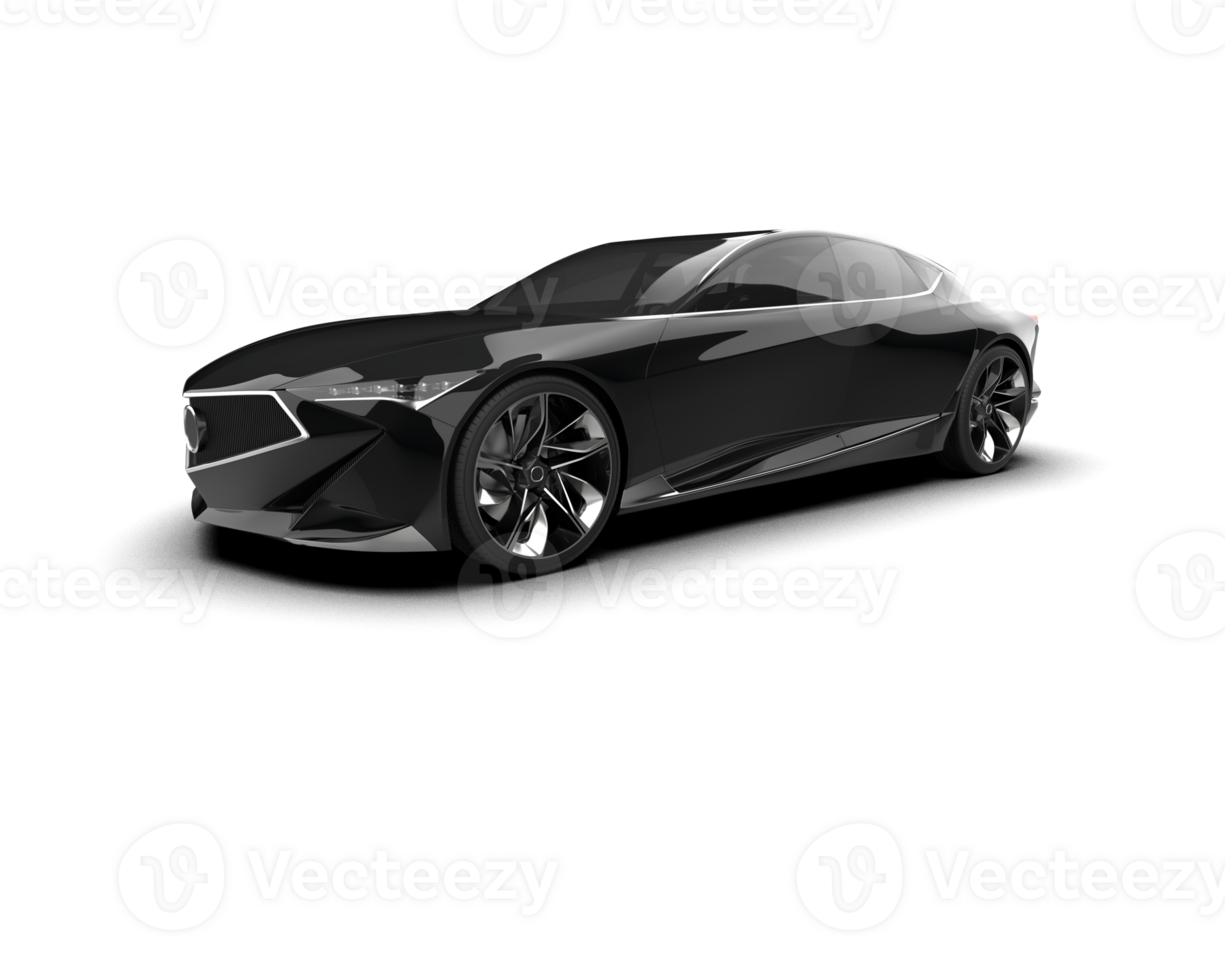 Realistic sport car isolated on background. 3d rendering - illustration png