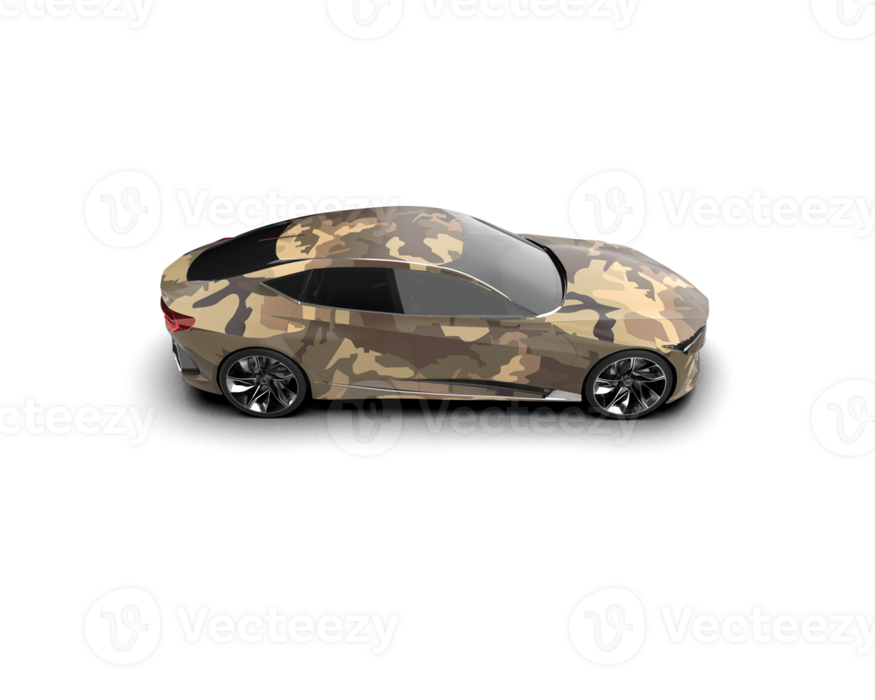 Realistic sport car isolated on background. 3d rendering - illustration png