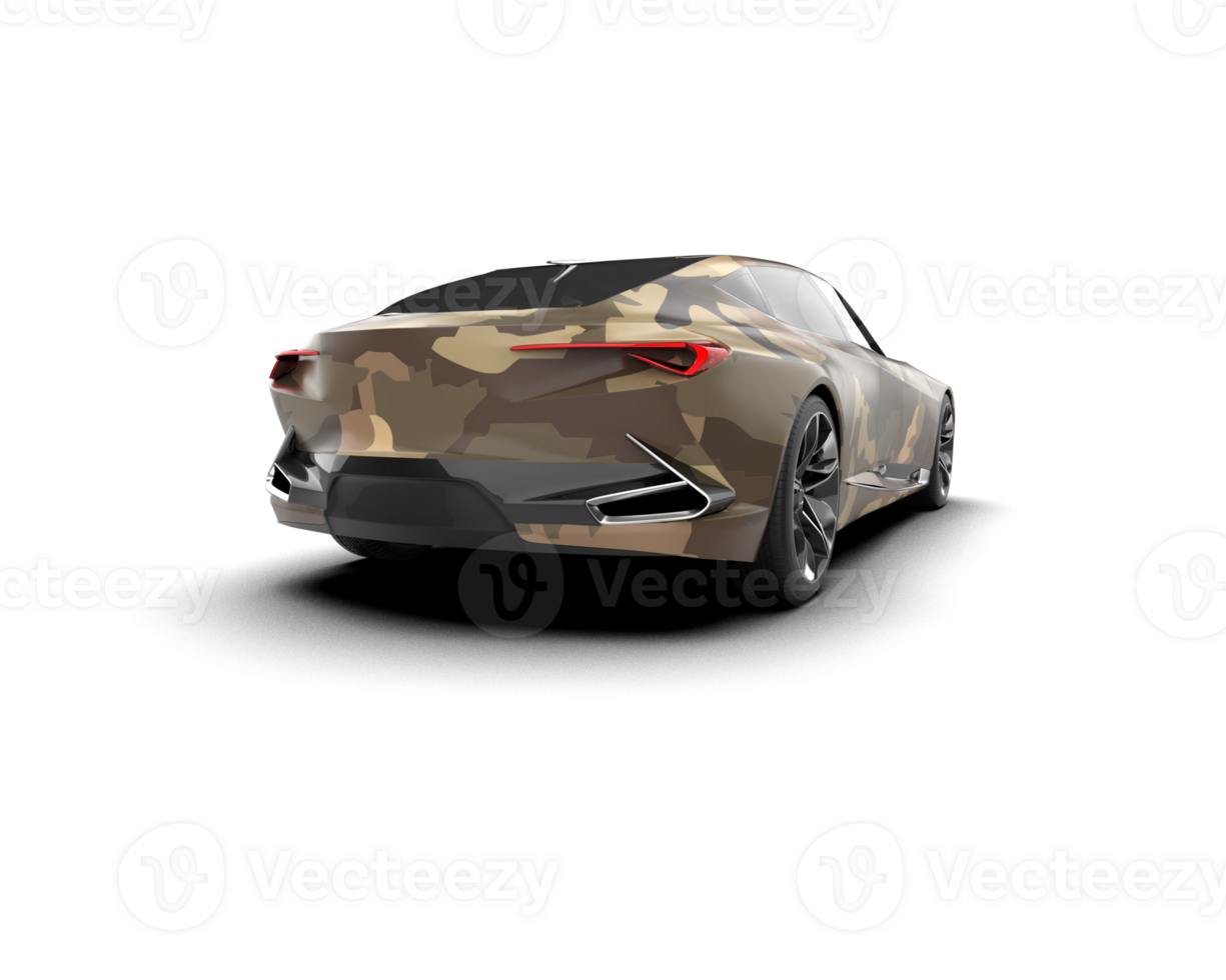 Realistic sport car isolated on background. 3d rendering - illustration png