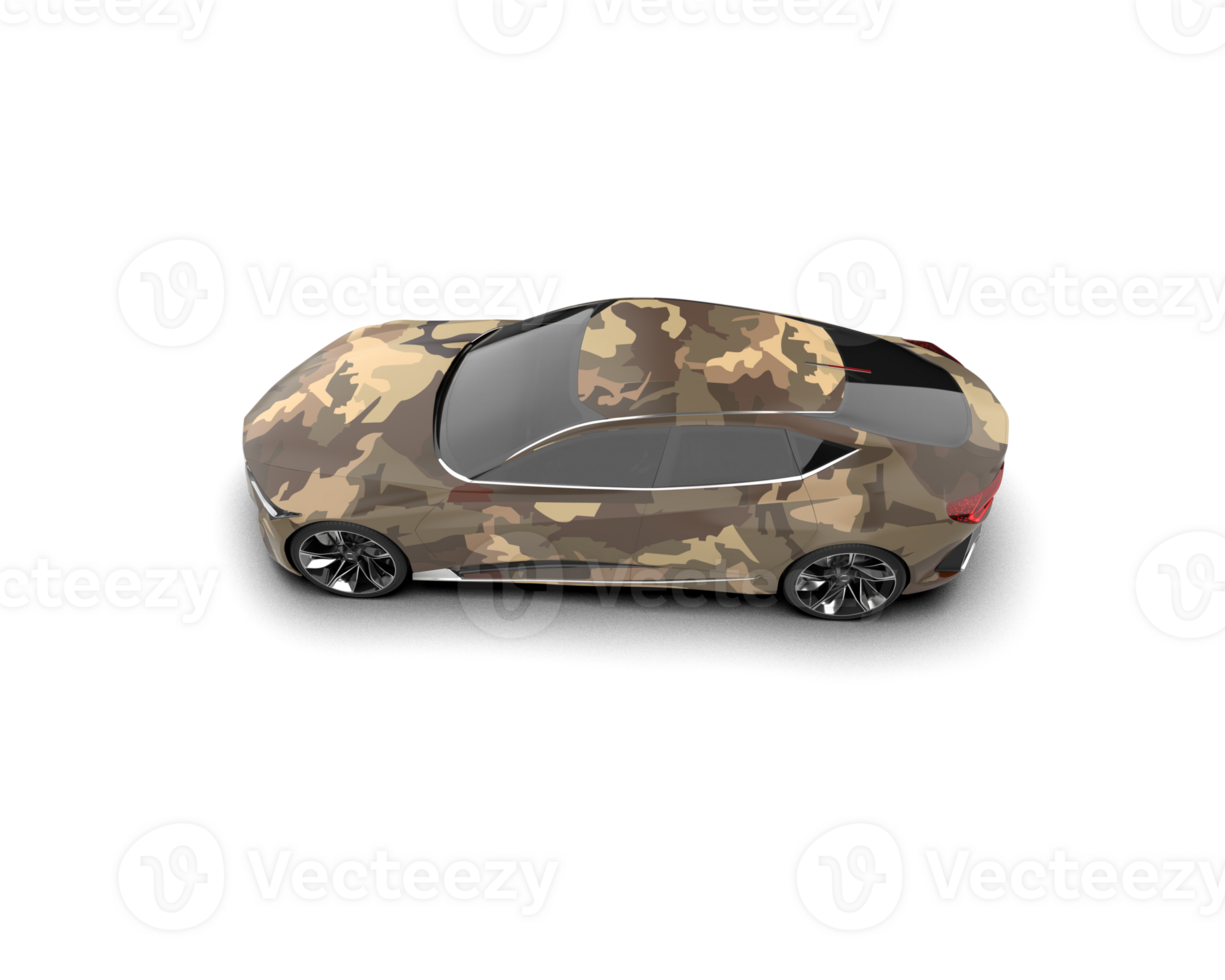 Realistic sport car isolated on background. 3d rendering - illustration png