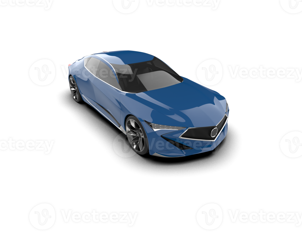 Realistic sport car isolated on background. 3d rendering - illustration png
