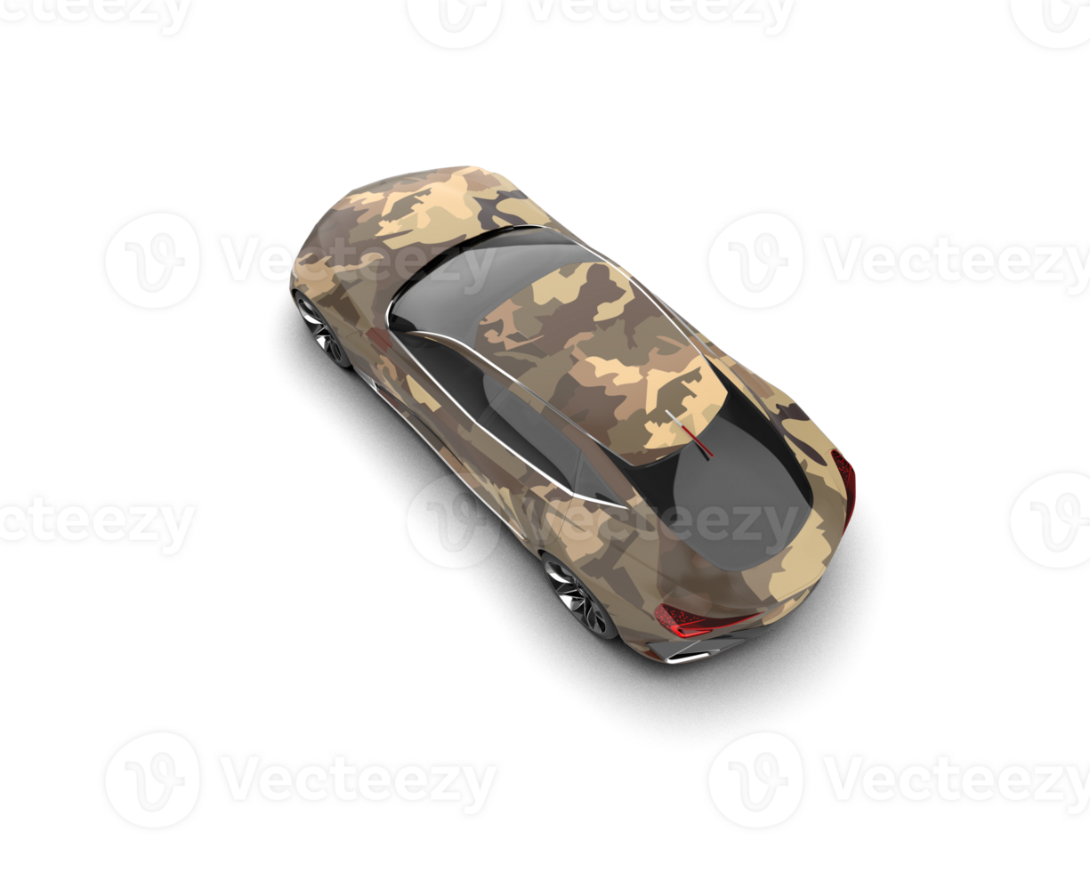 Realistic sport car isolated on background. 3d rendering - illustration png