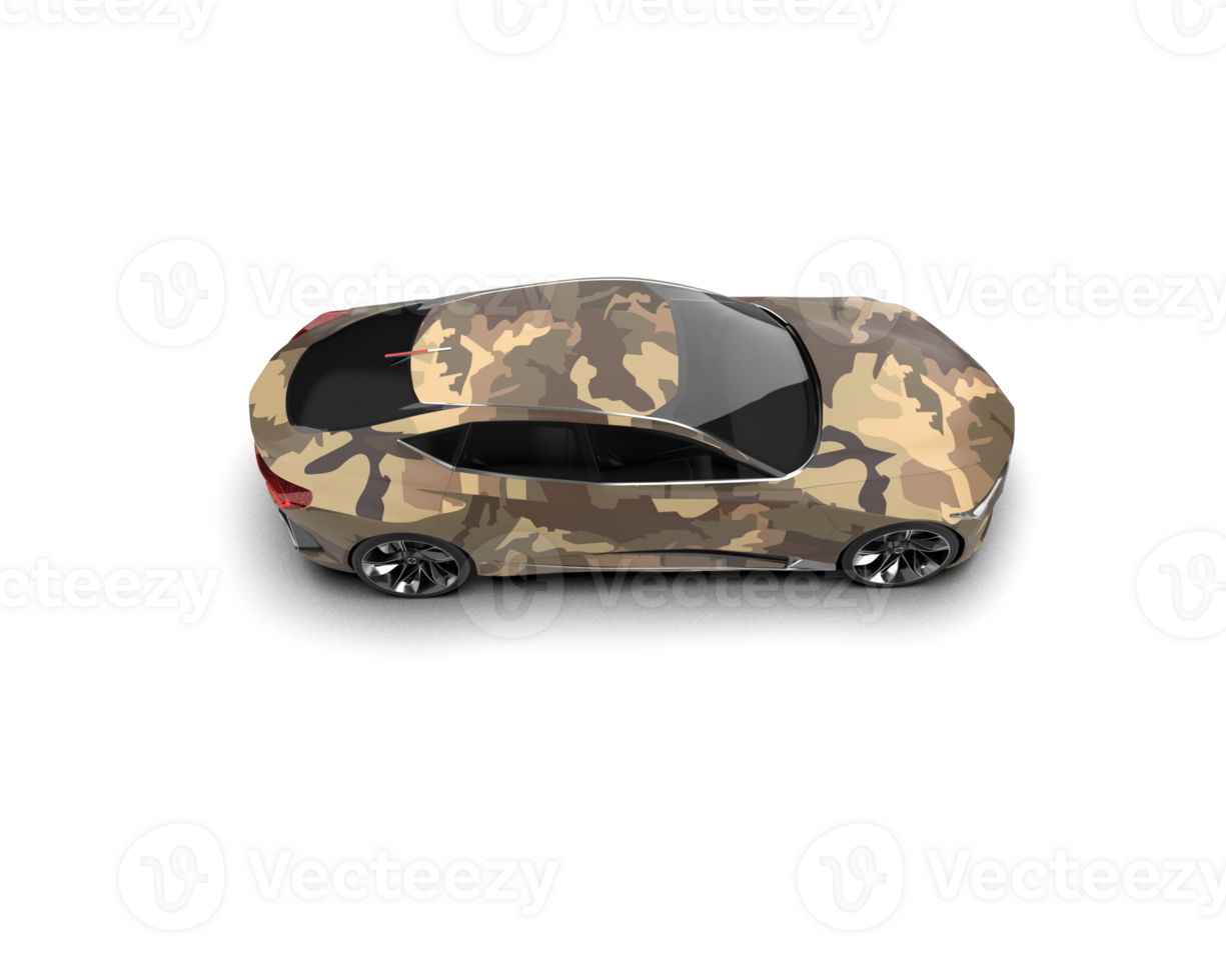 Realistic sport car isolated on background. 3d rendering - illustration png