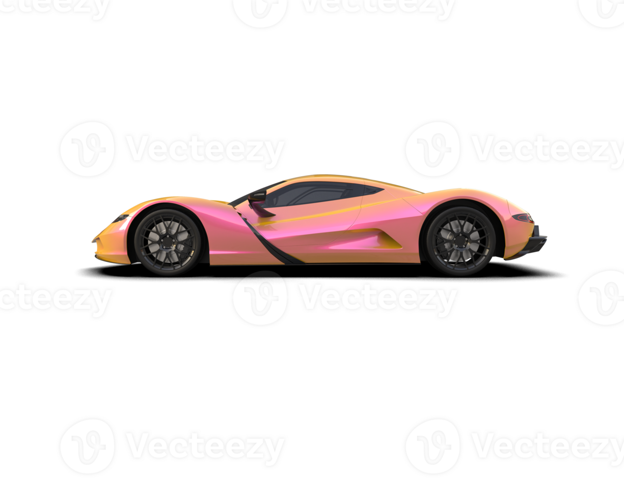 Realistic sport car isolated on background. 3d rendering - illustration png