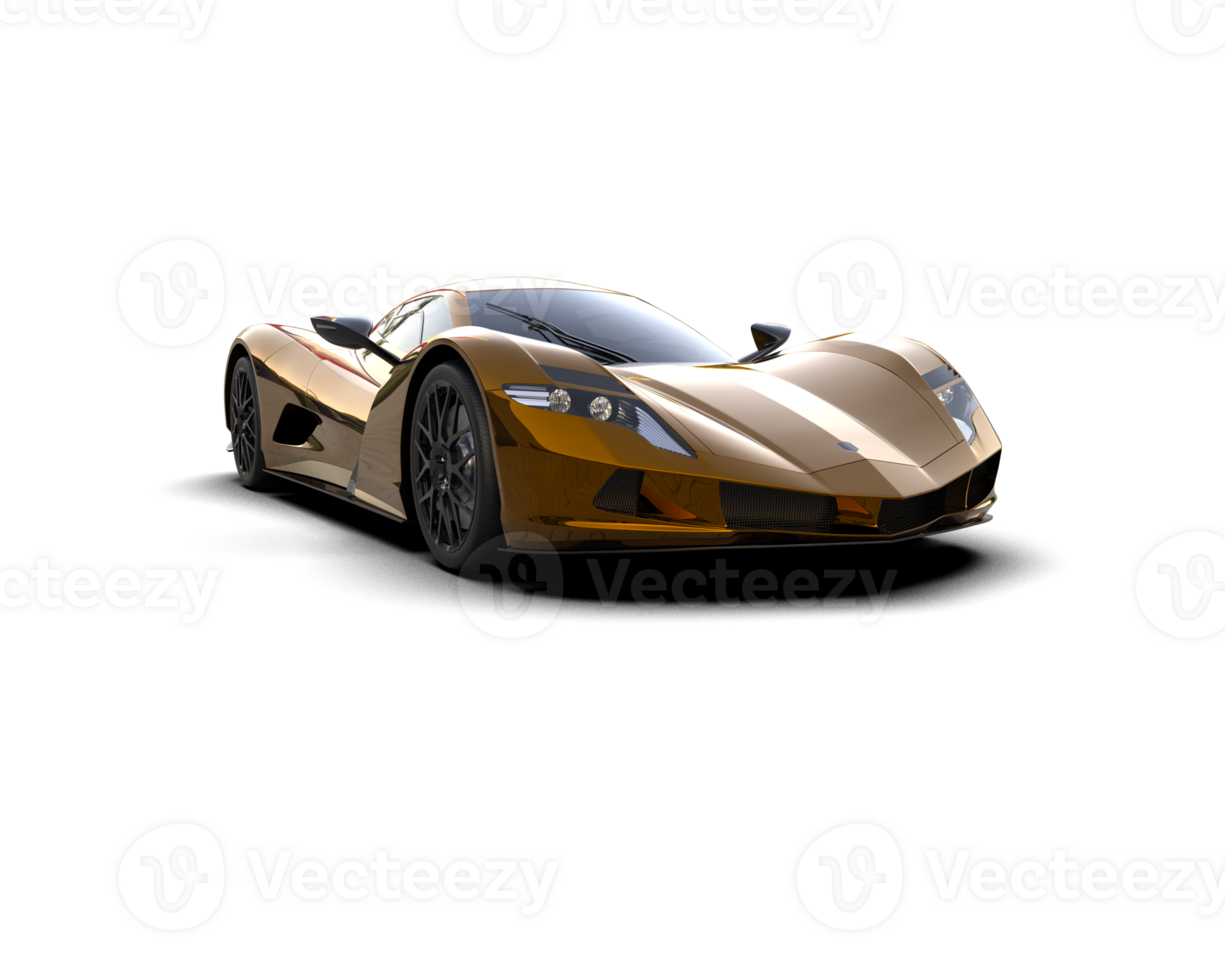 Realistic sport car isolated on background. 3d rendering - illustration png