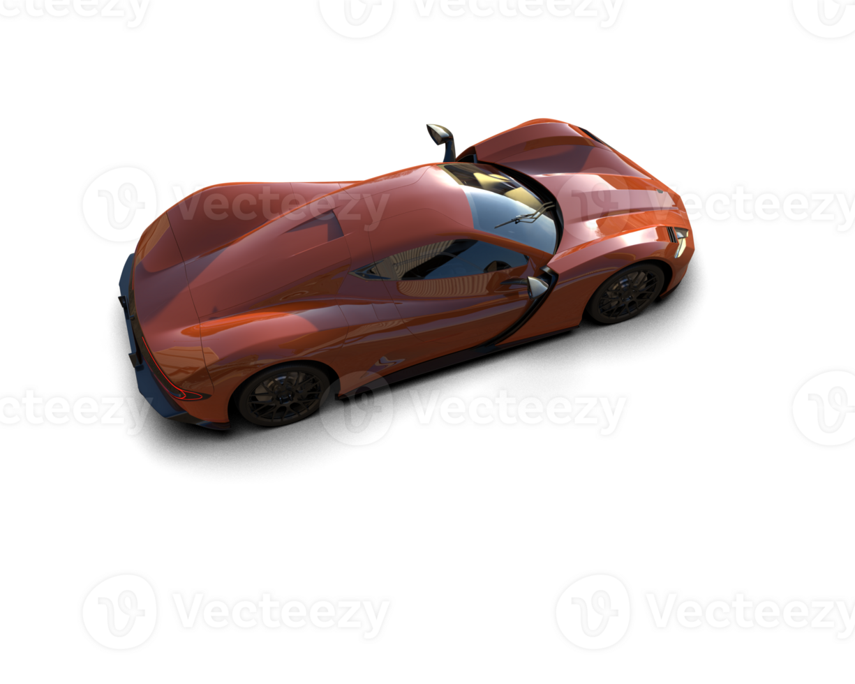 Realistic sport car isolated on background. 3d rendering - illustration png