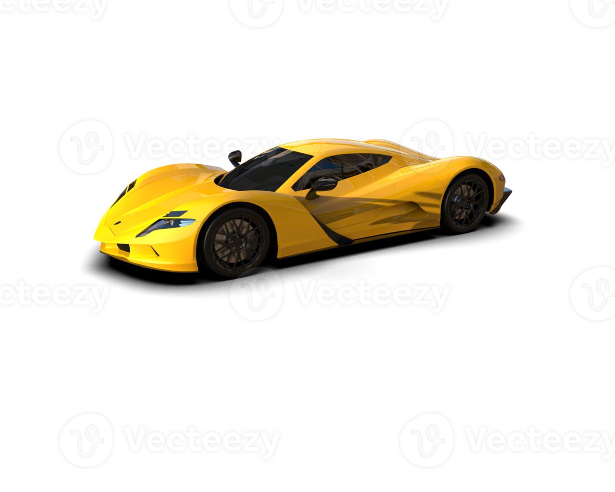 Realistic sport car isolated on background. 3d rendering - illustration png