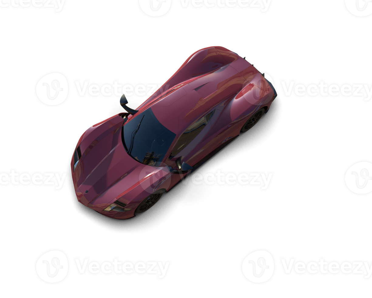 Realistic sport car isolated on background. 3d rendering - illustration png