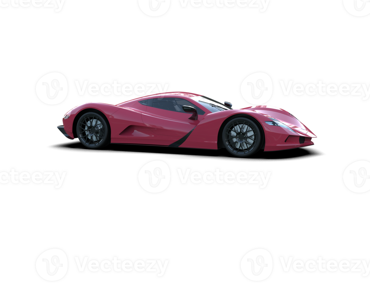 Realistic sport car isolated on background. 3d rendering - illustration png
