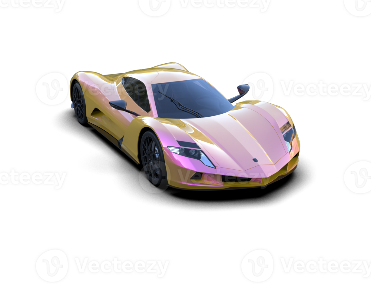 Realistic sport car isolated on background. 3d rendering - illustration png