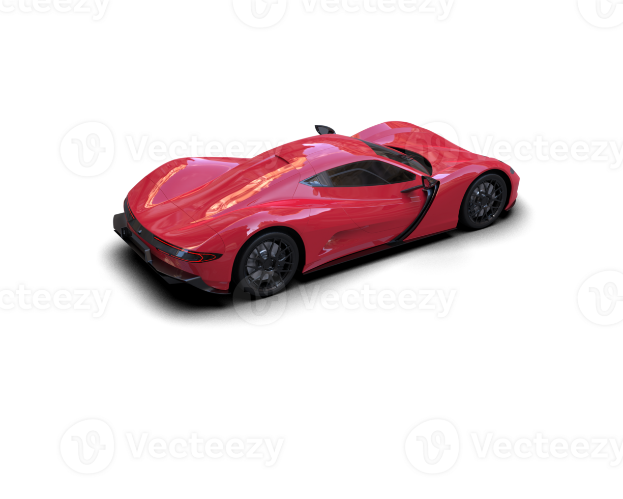 Realistic sport car isolated on background. 3d rendering - illustration png