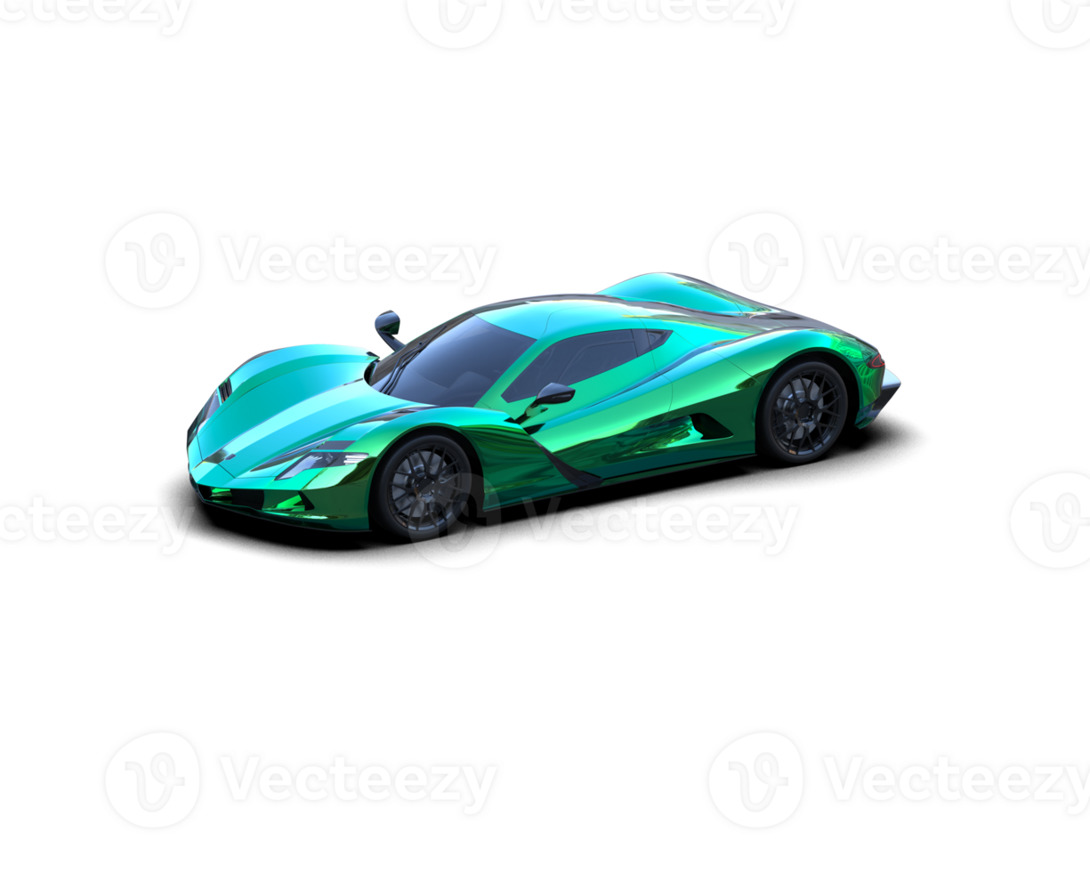 Realistic sport car isolated on background. 3d rendering - illustration png