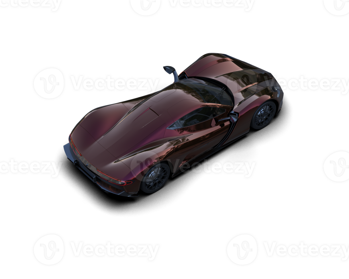 Realistic sport car isolated on background. 3d rendering - illustration png