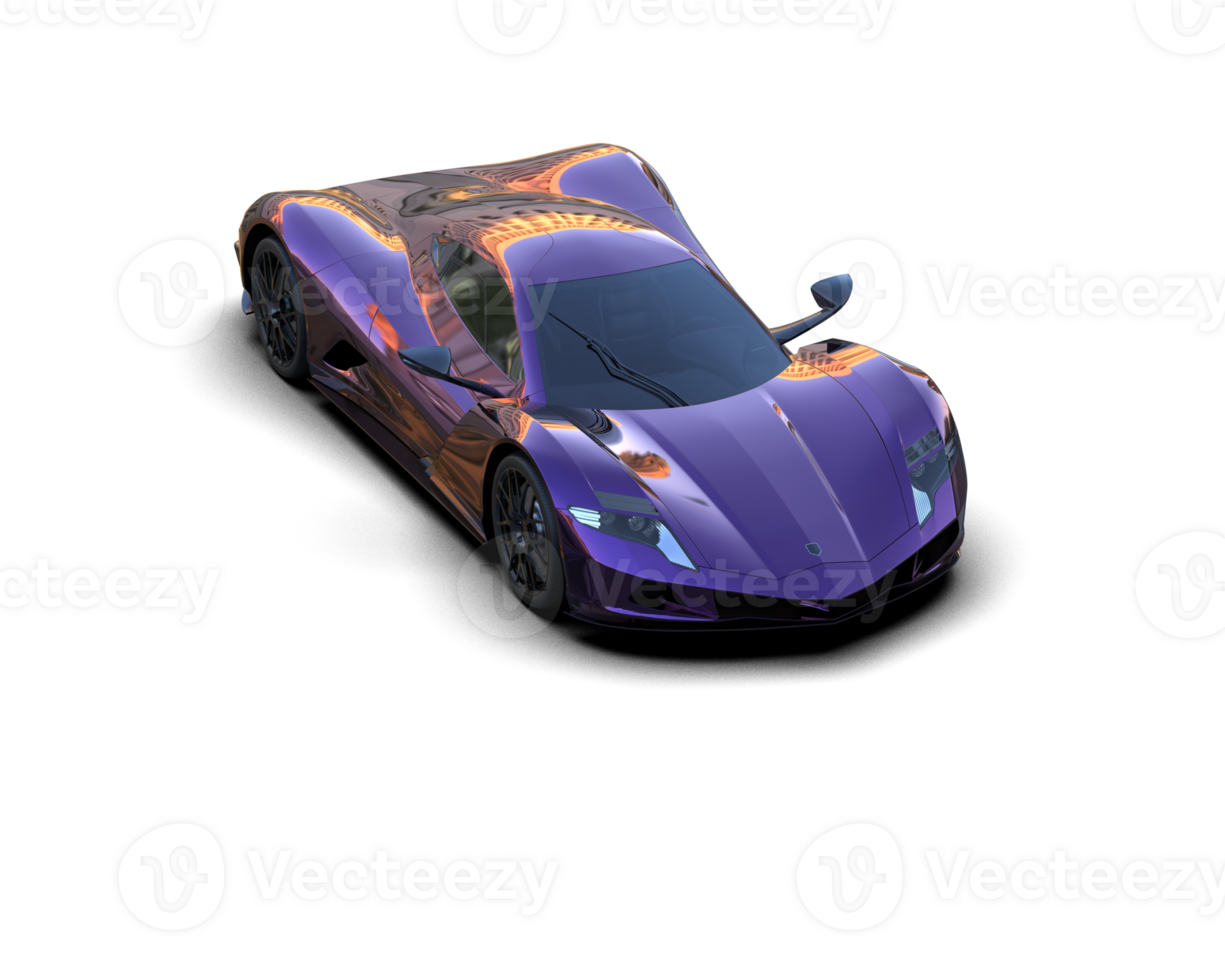 Realistic sport car isolated on background. 3d rendering - illustration png