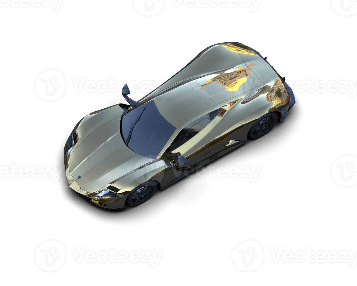 Realistic sport car isolated on background. 3d rendering - illustration png