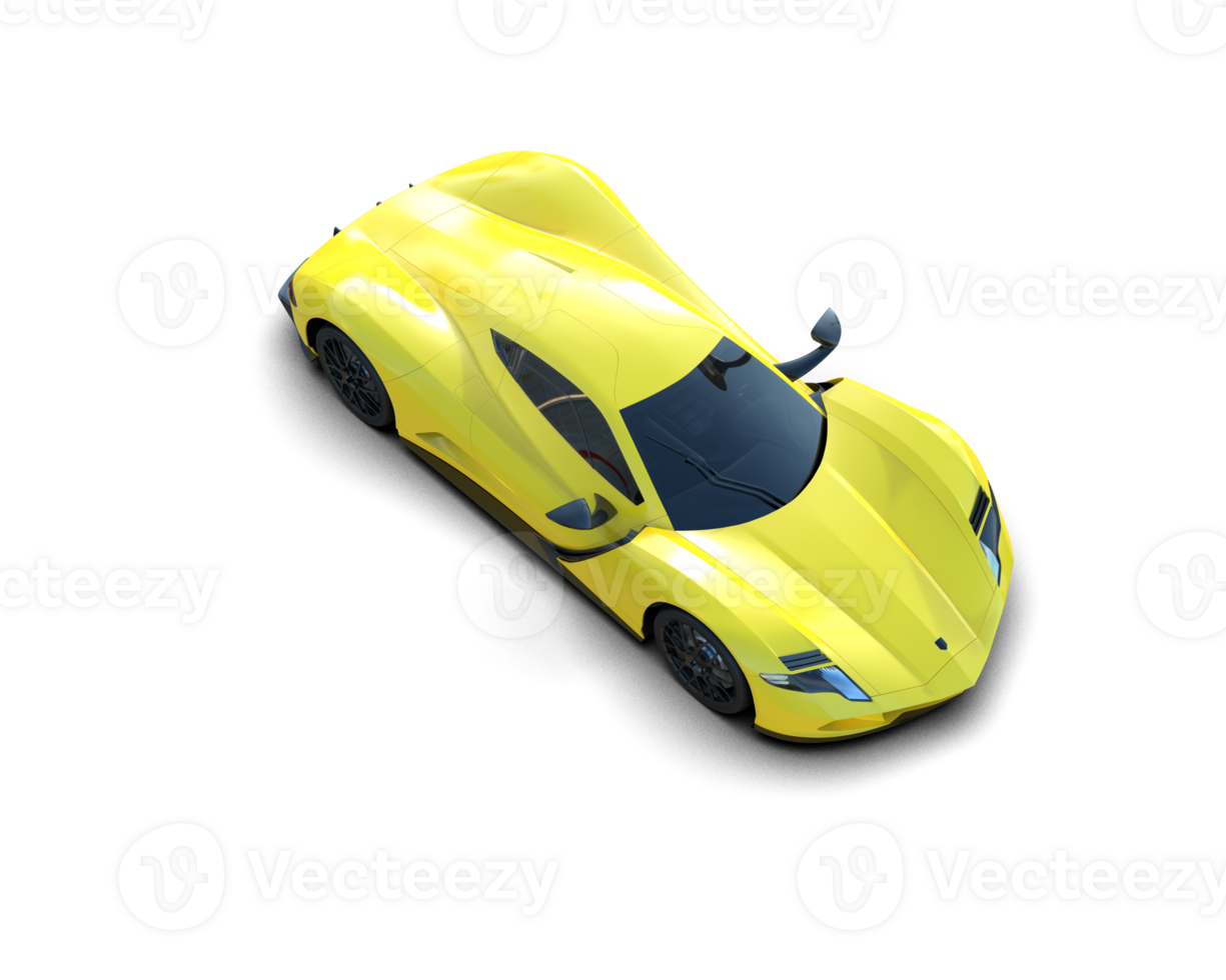Realistic sport car isolated on background. 3d rendering - illustration png