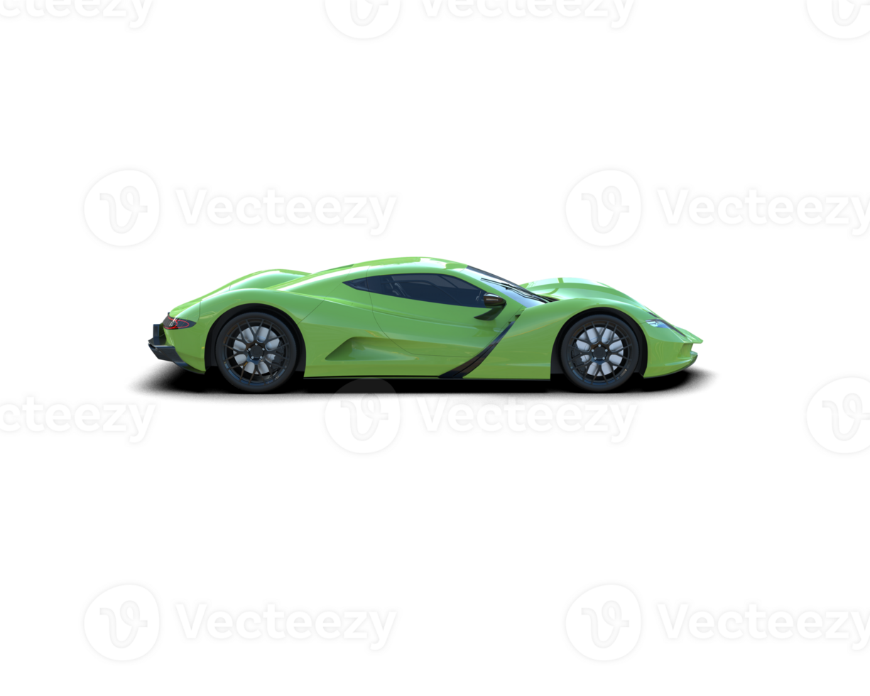 Realistic sport car isolated on background. 3d rendering - illustration png