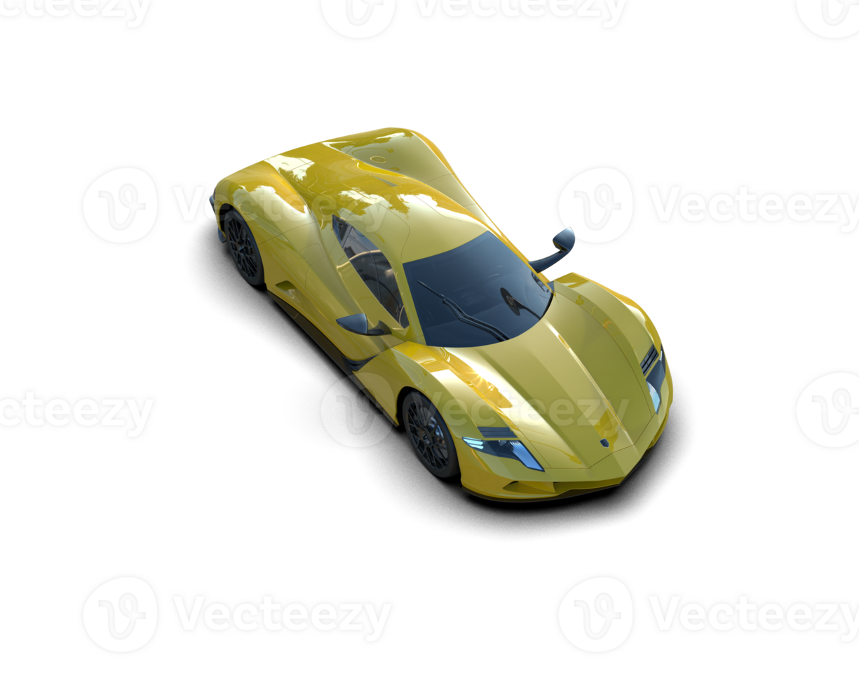 Realistic sport car isolated on background. 3d rendering - illustration png