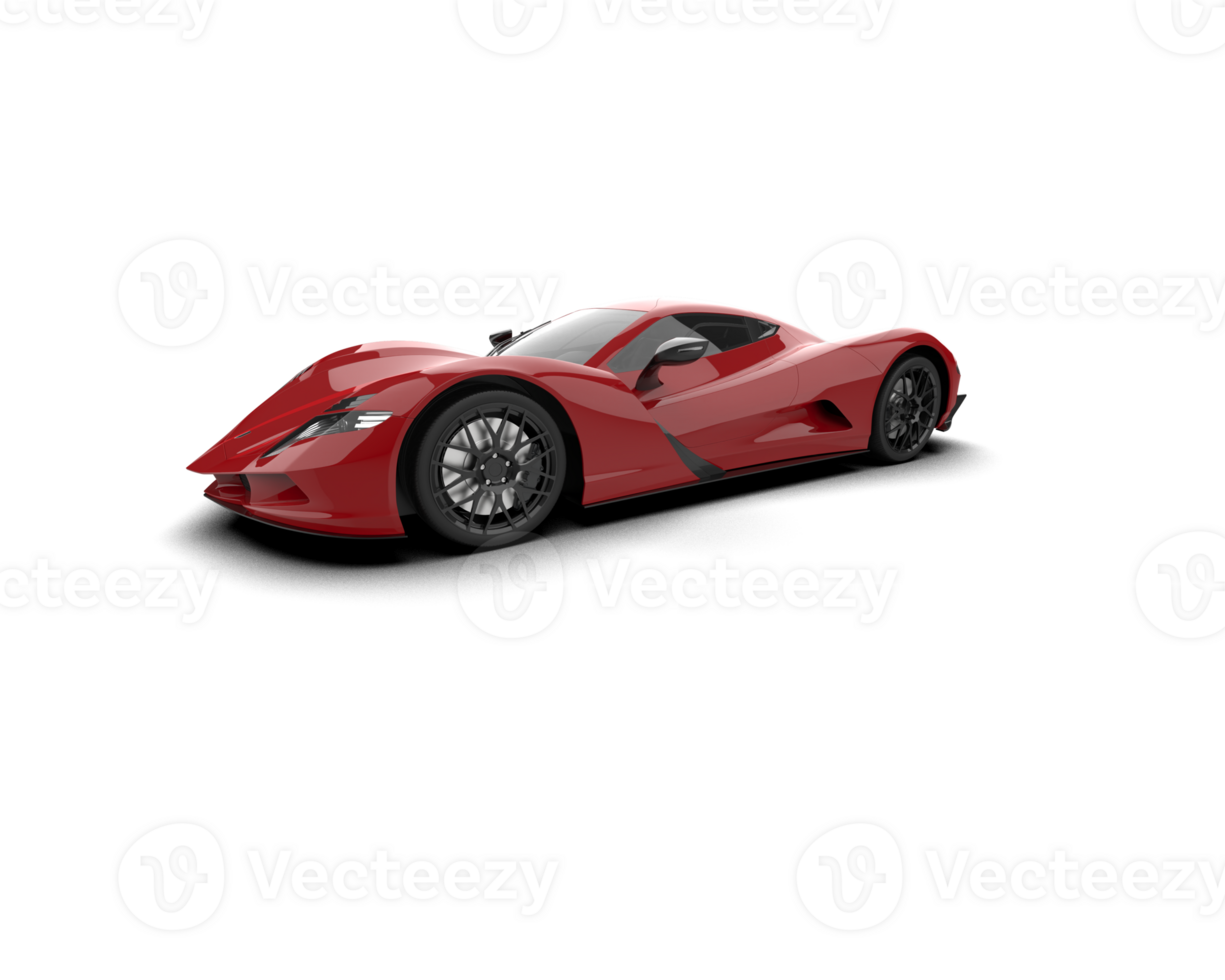 Realistic sport car isolated on background. 3d rendering - illustration png
