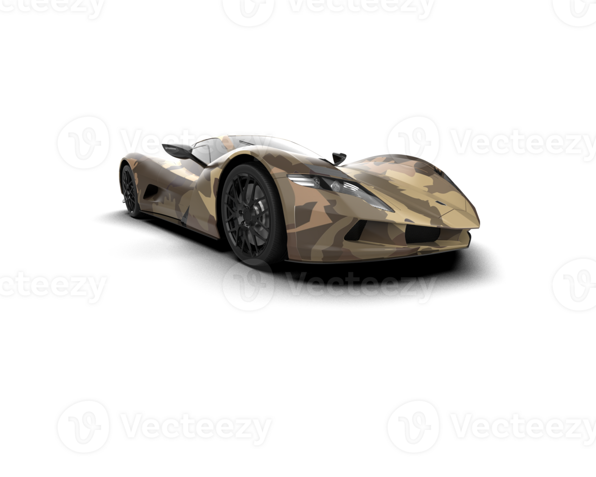 Realistic sport car isolated on background. 3d rendering - illustration png
