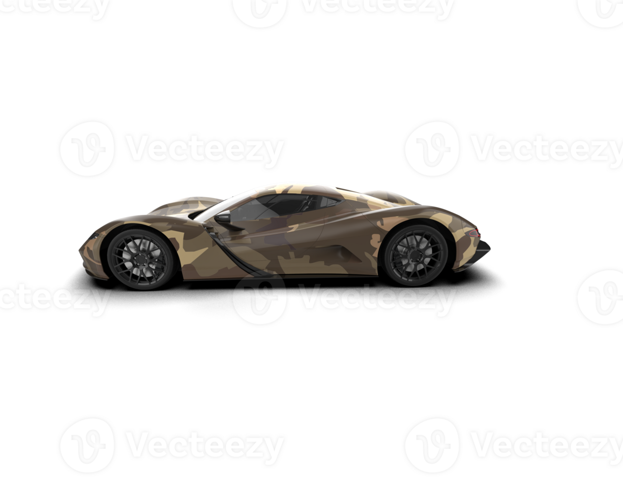 Realistic sport car isolated on background. 3d rendering - illustration png