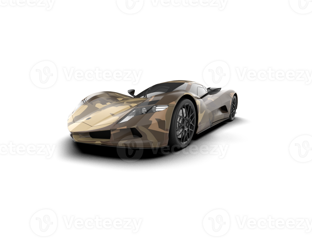 Realistic sport car isolated on background. 3d rendering - illustration png