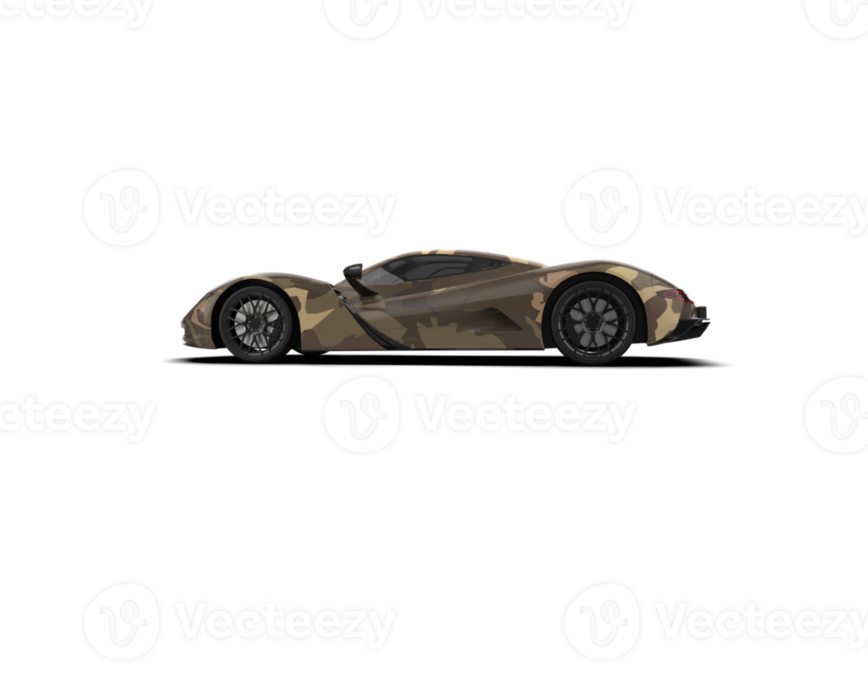 Realistic sport car isolated on background. 3d rendering - illustration png