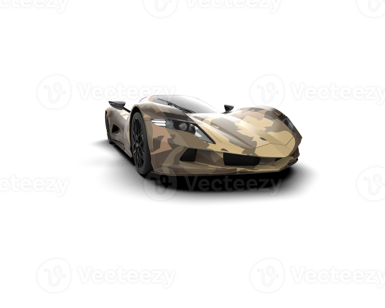 Realistic sport car isolated on background. 3d rendering - illustration png