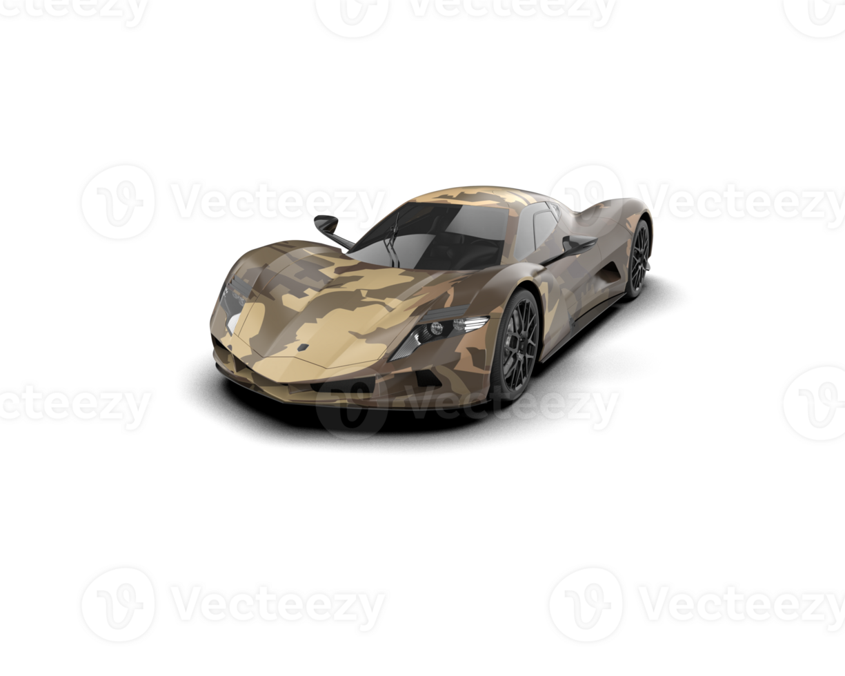 Realistic sport car isolated on background. 3d rendering - illustration png