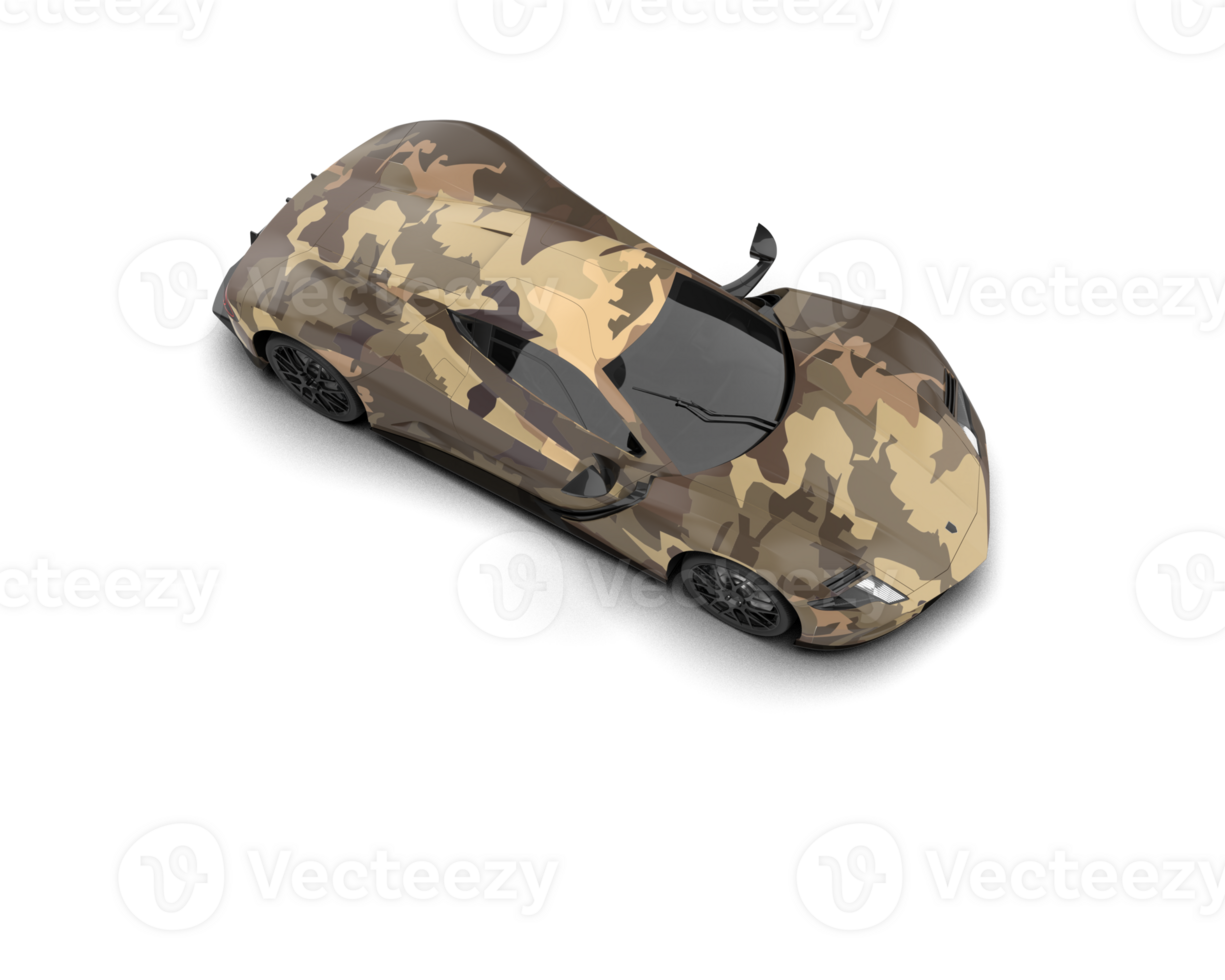 Realistic sport car isolated on background. 3d rendering - illustration png