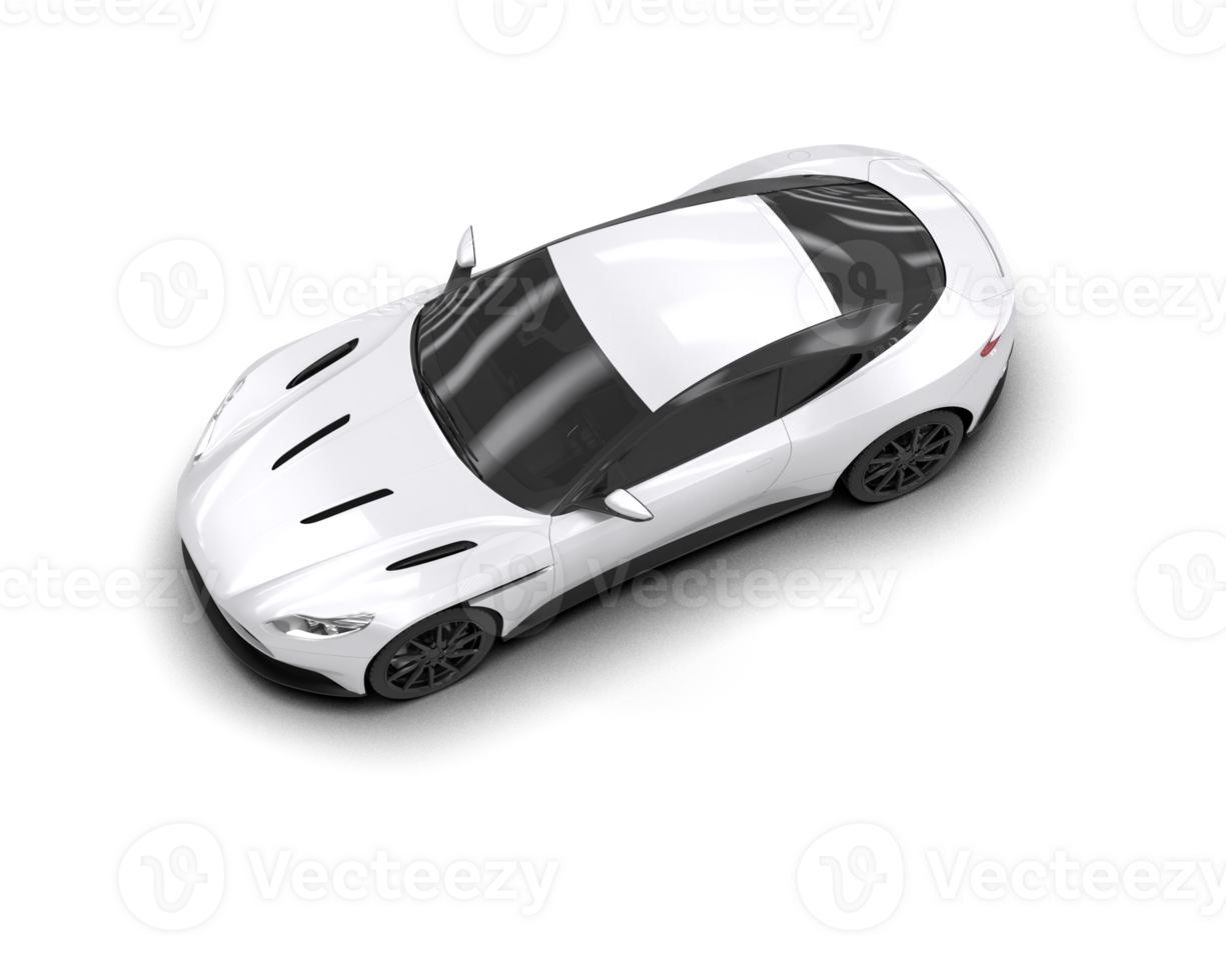 Realistic sport car isolated on background. 3d rendering - illustration png