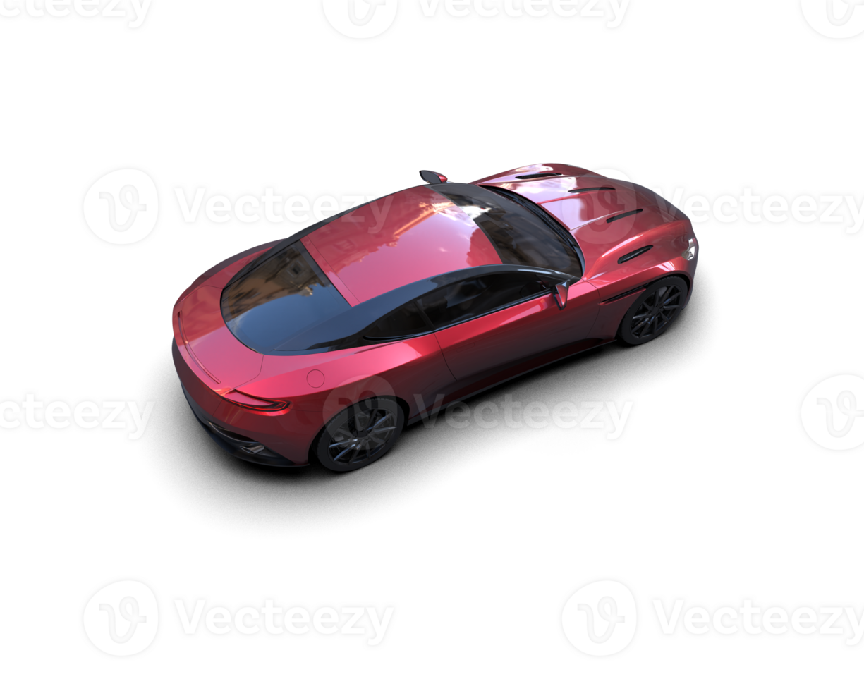 Realistic sport car isolated on background. 3d rendering - illustration png