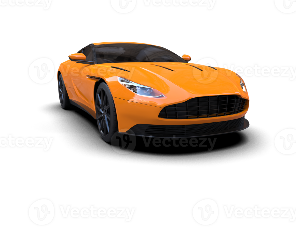 Realistic sport car isolated on background. 3d rendering - illustration png