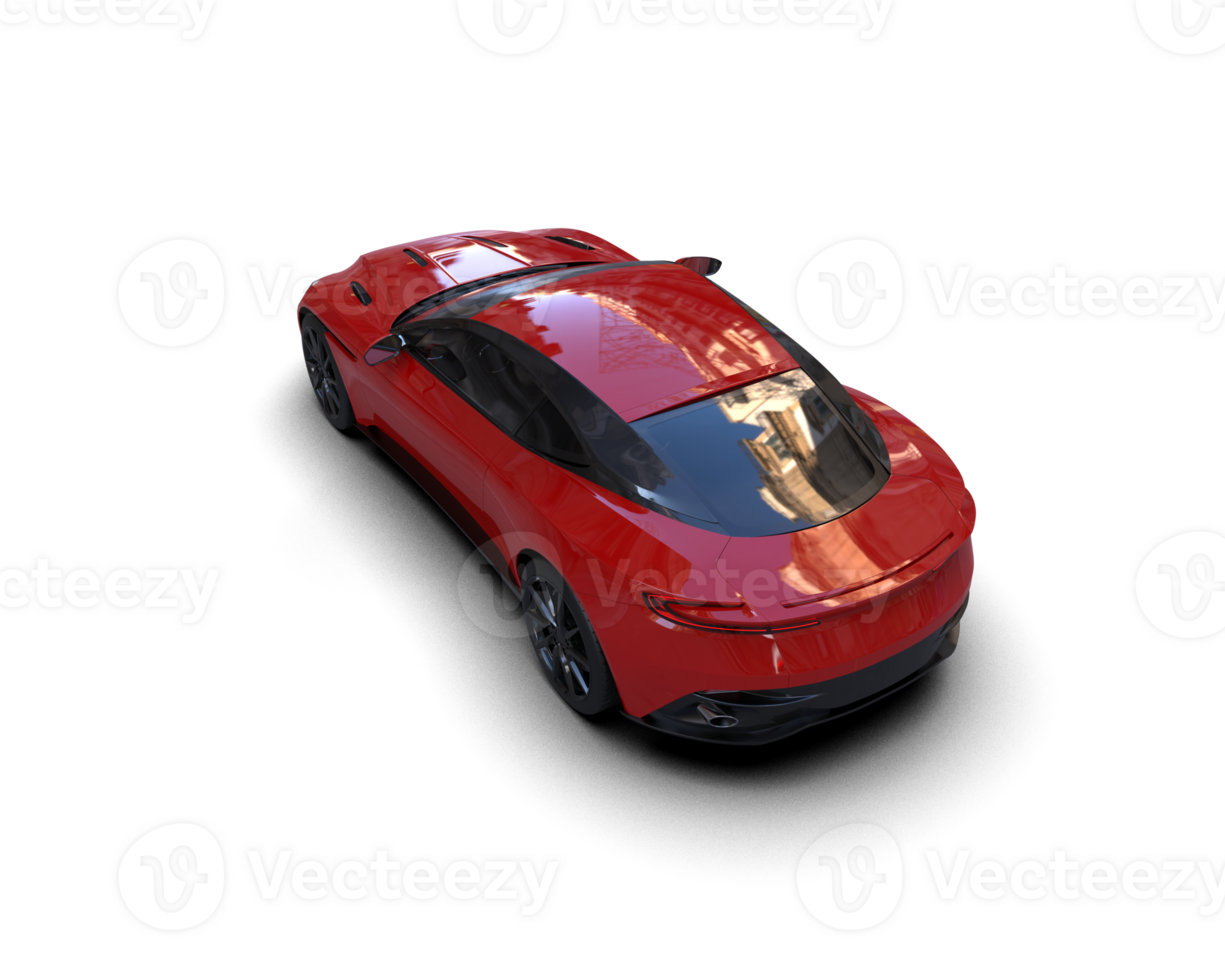 Realistic sport car isolated on background. 3d rendering - illustration png