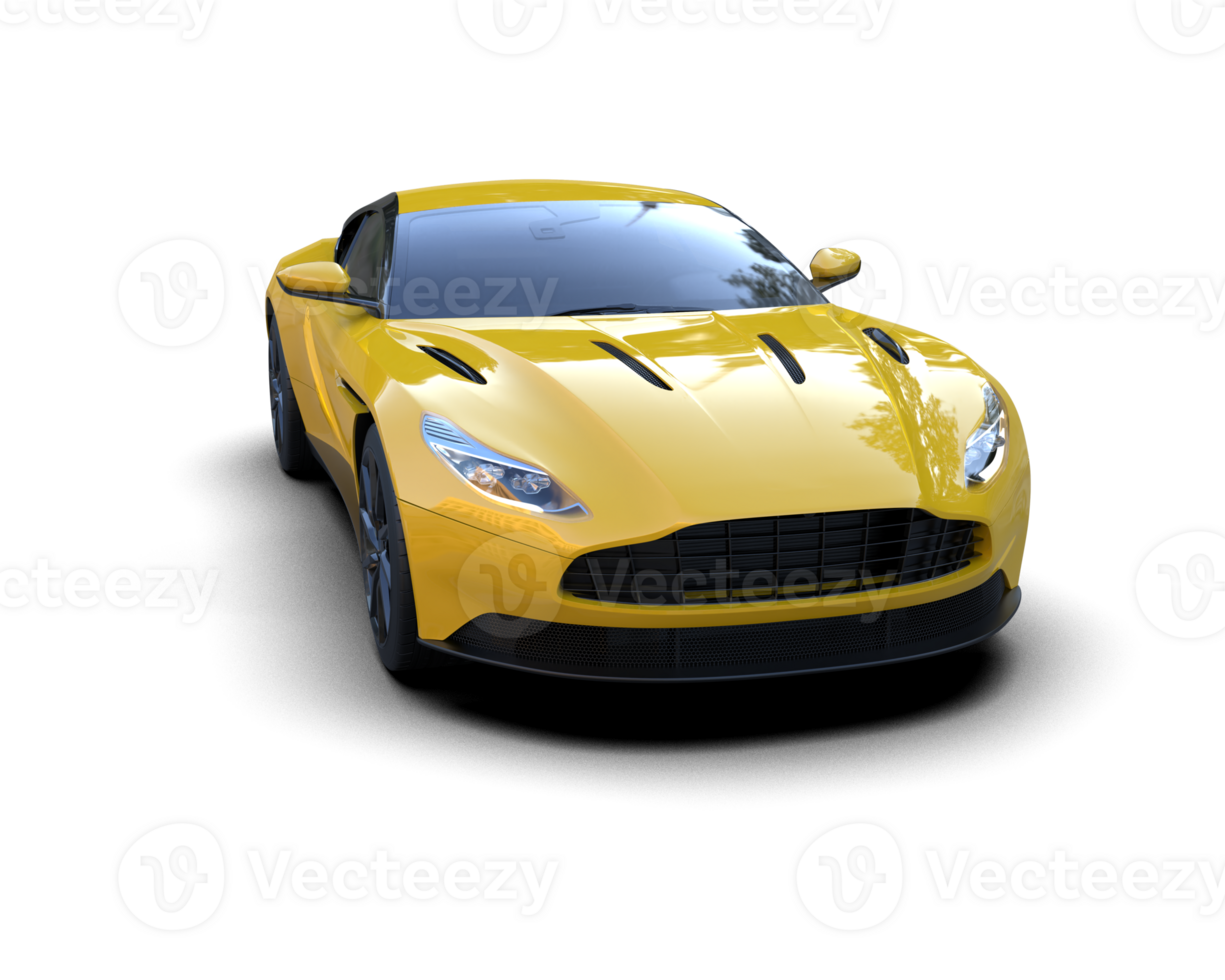 Realistic sport car isolated on background. 3d rendering - illustration png