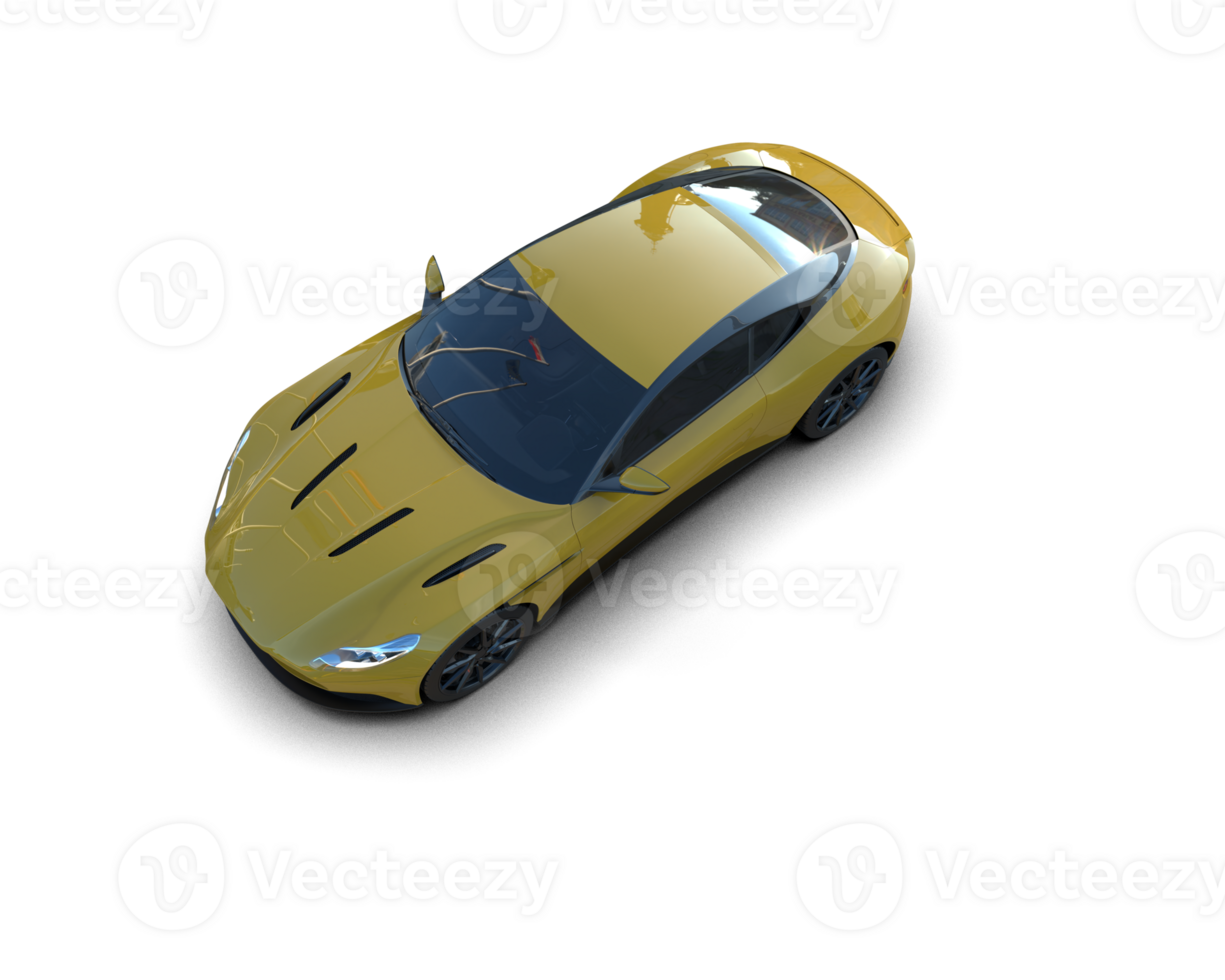 Realistic sport car isolated on background. 3d rendering - illustration png