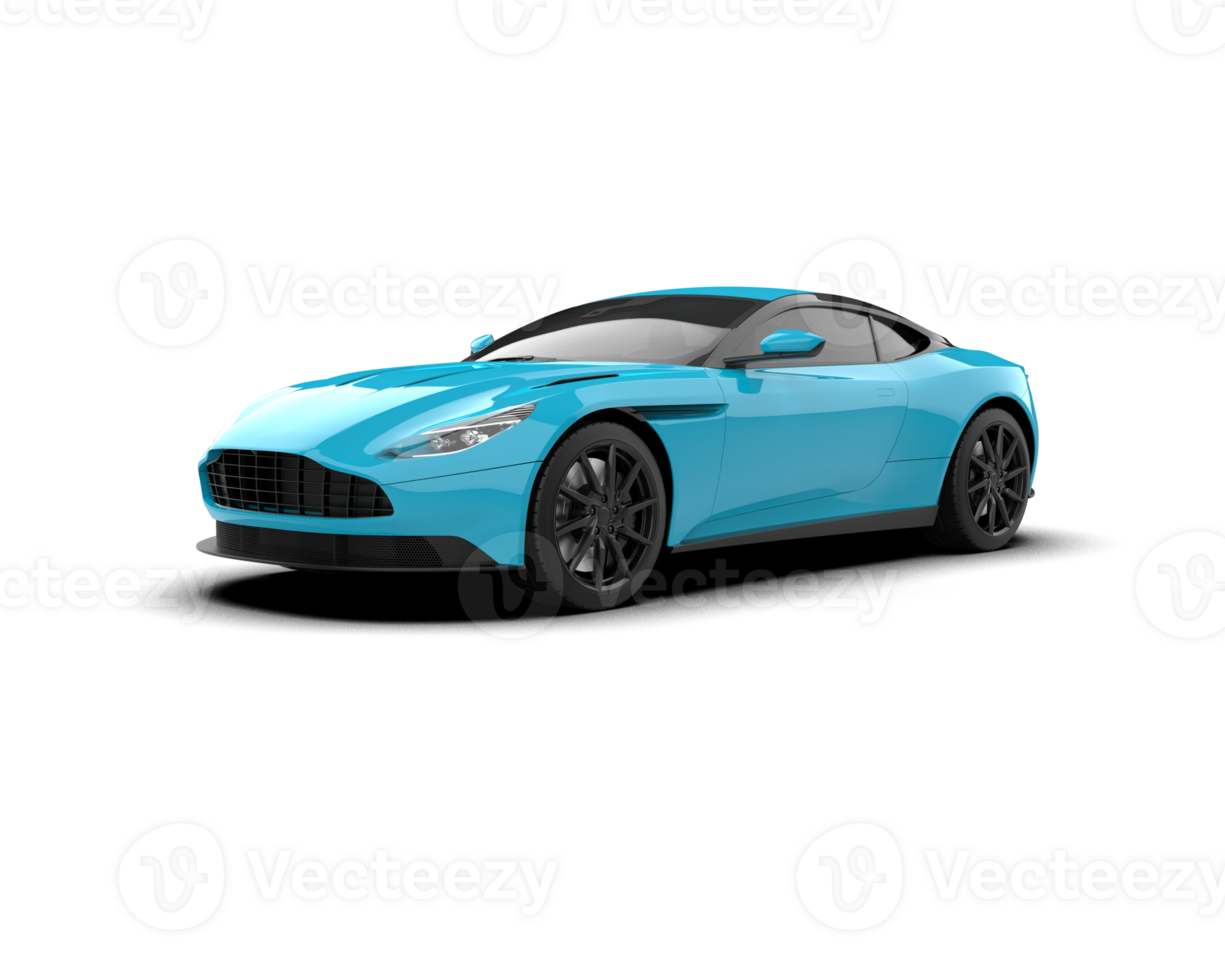Realistic sport car isolated on background. 3d rendering - illustration png