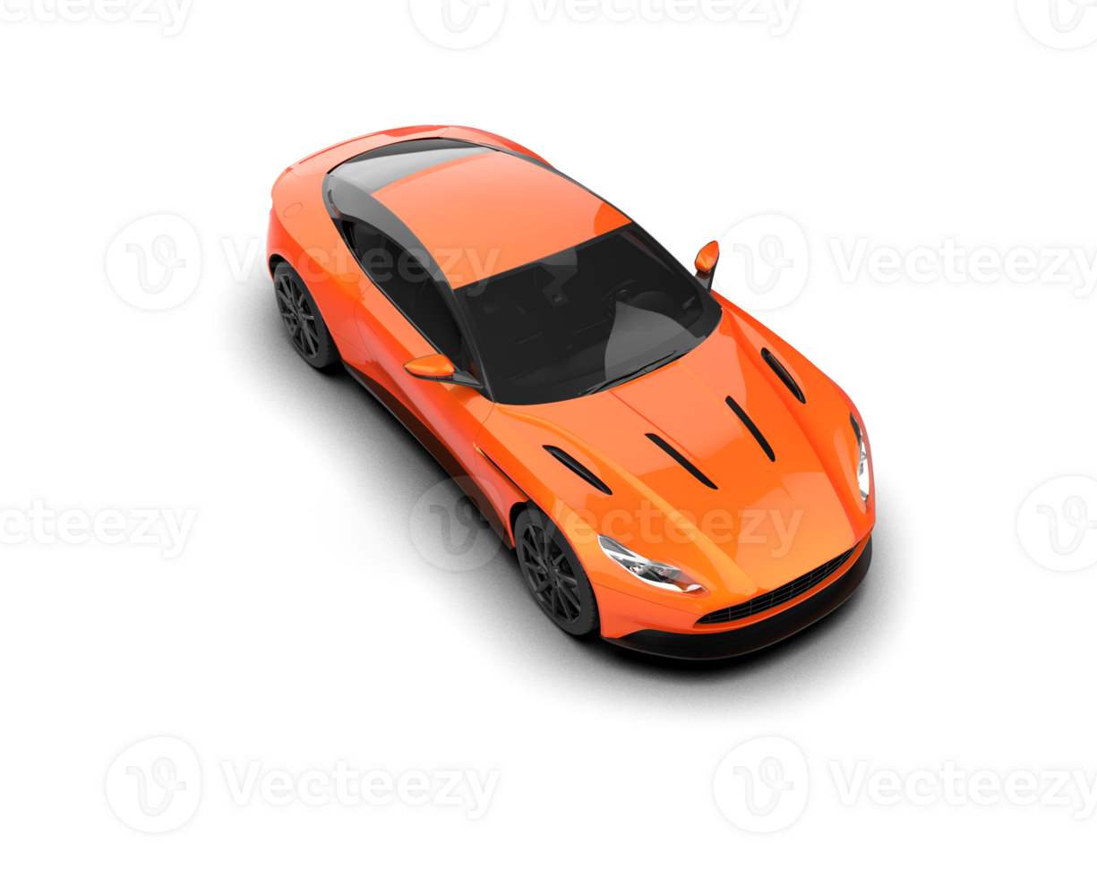 Realistic sport car isolated on background. 3d rendering - illustration png