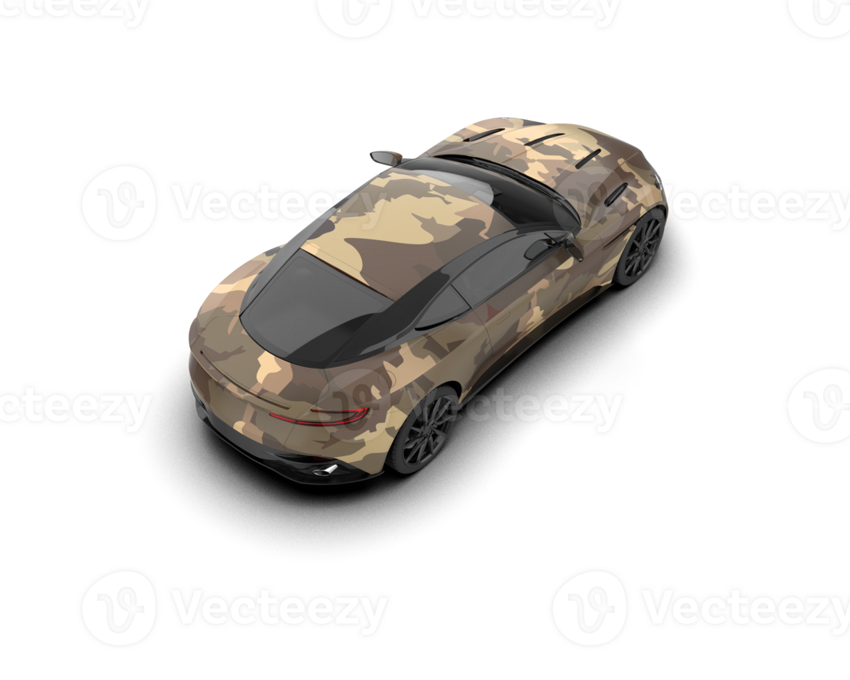 Realistic sport car isolated on background. 3d rendering - illustration png