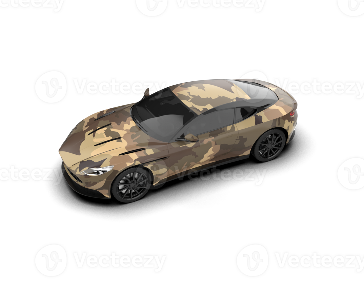 Realistic sport car isolated on background. 3d rendering - illustration png