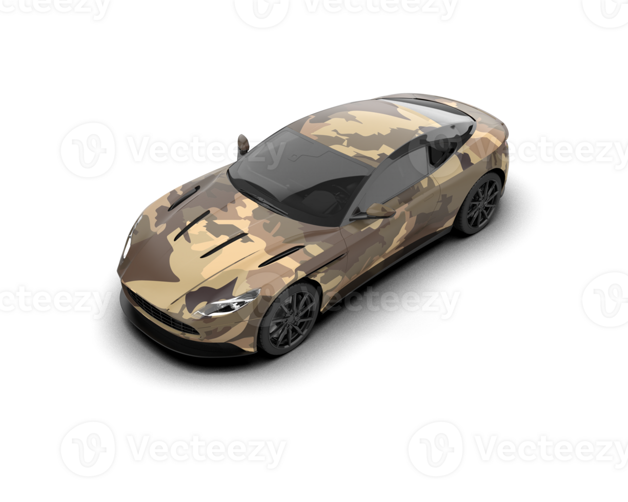 Realistic sport car isolated on background. 3d rendering - illustration png