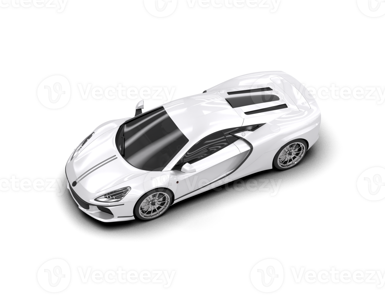 Realistic sport car isolated on background. 3d rendering - illustration png