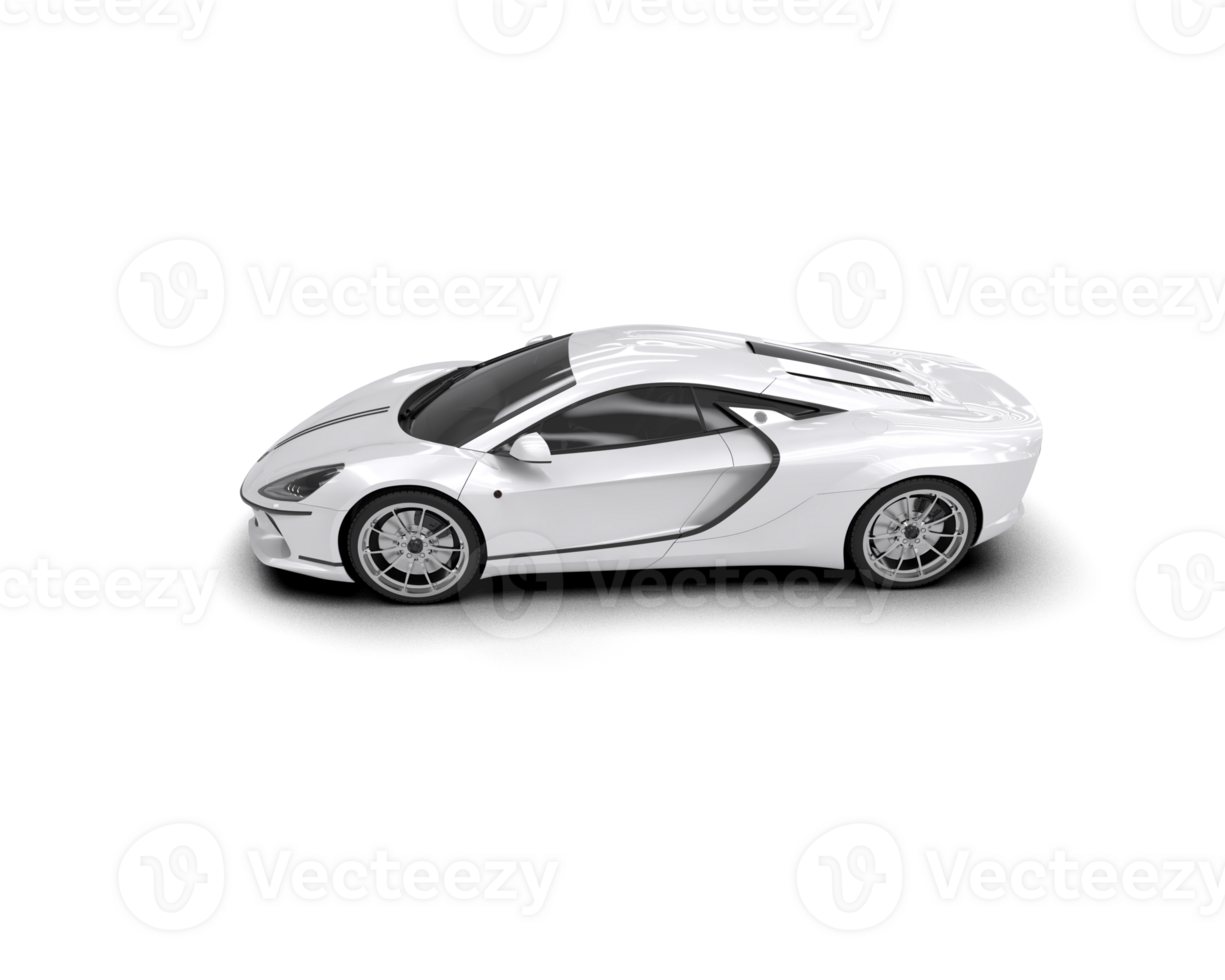 Realistic sport car isolated on background. 3d rendering - illustration png