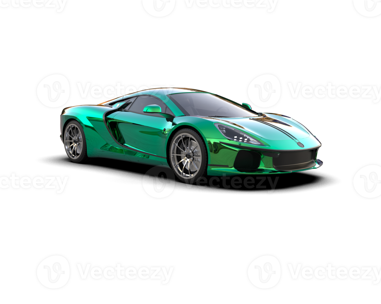 Realistic sport car isolated on background. 3d rendering - illustration png