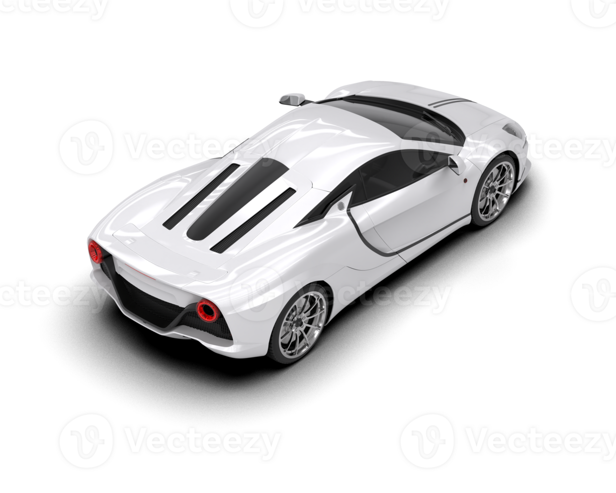 Realistic sport car isolated on background. 3d rendering - illustration png