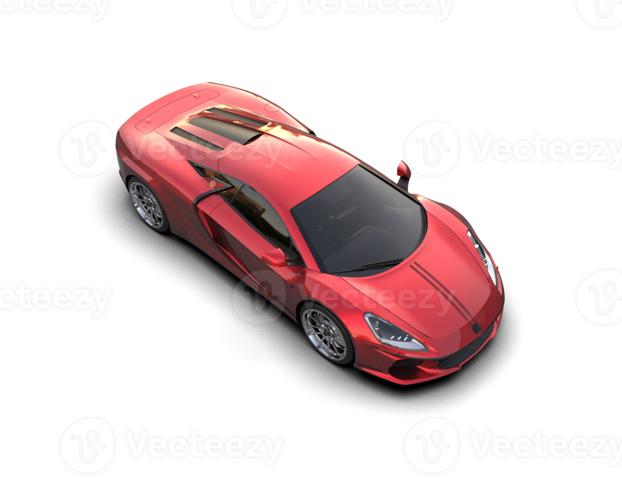 Realistic sport car isolated on background. 3d rendering - illustration png