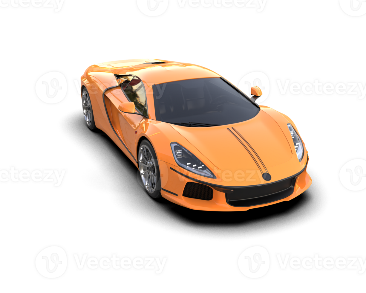 Realistic sport car isolated on background. 3d rendering - illustration png