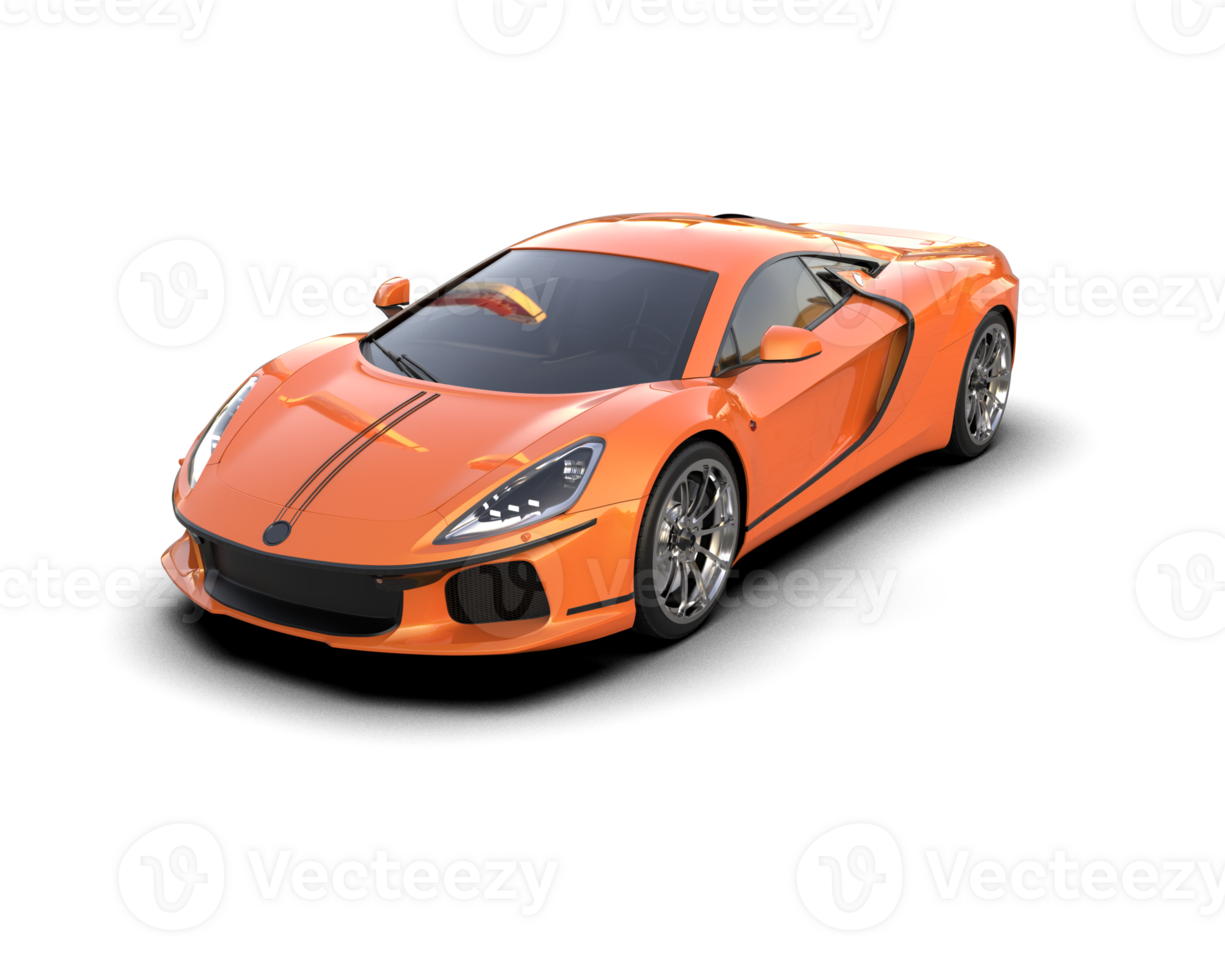 Realistic sport car isolated on background. 3d rendering - illustration png